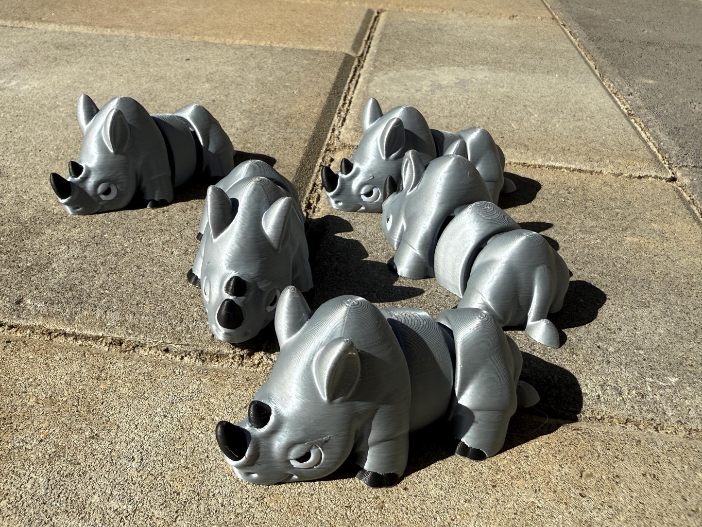 Rhino Fidget Toy 3D Printed