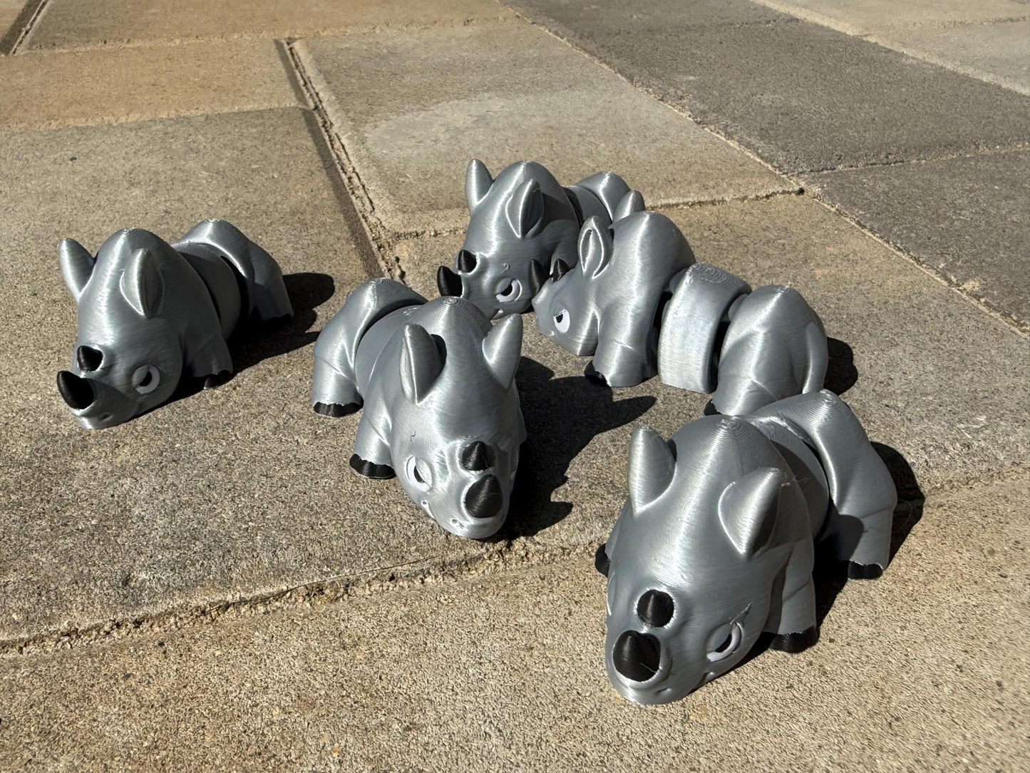 Rhino Fidget Toy 3D Printed