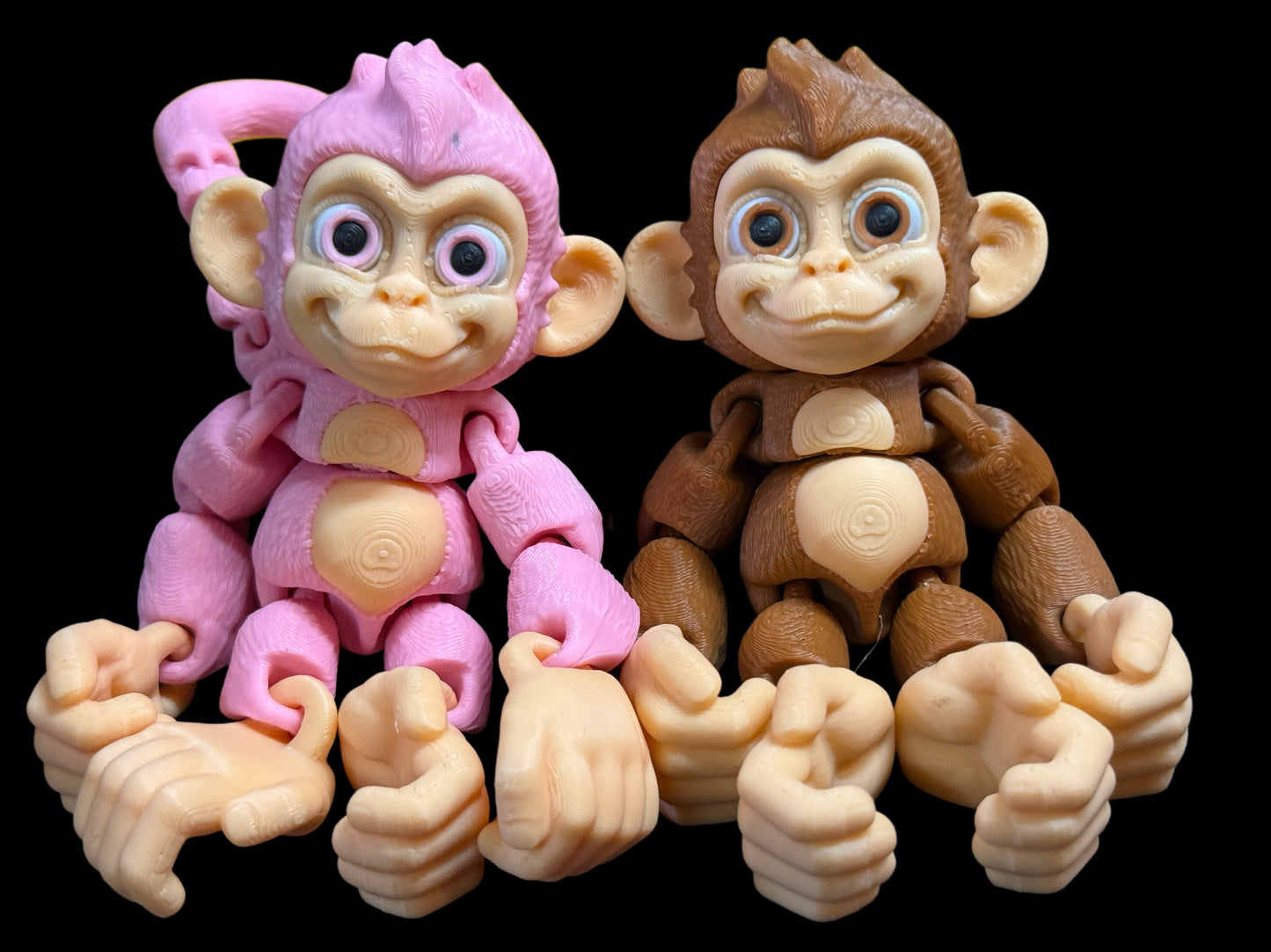 Monkey Chimpanzee Fidget Toy 3D Printed Articulating