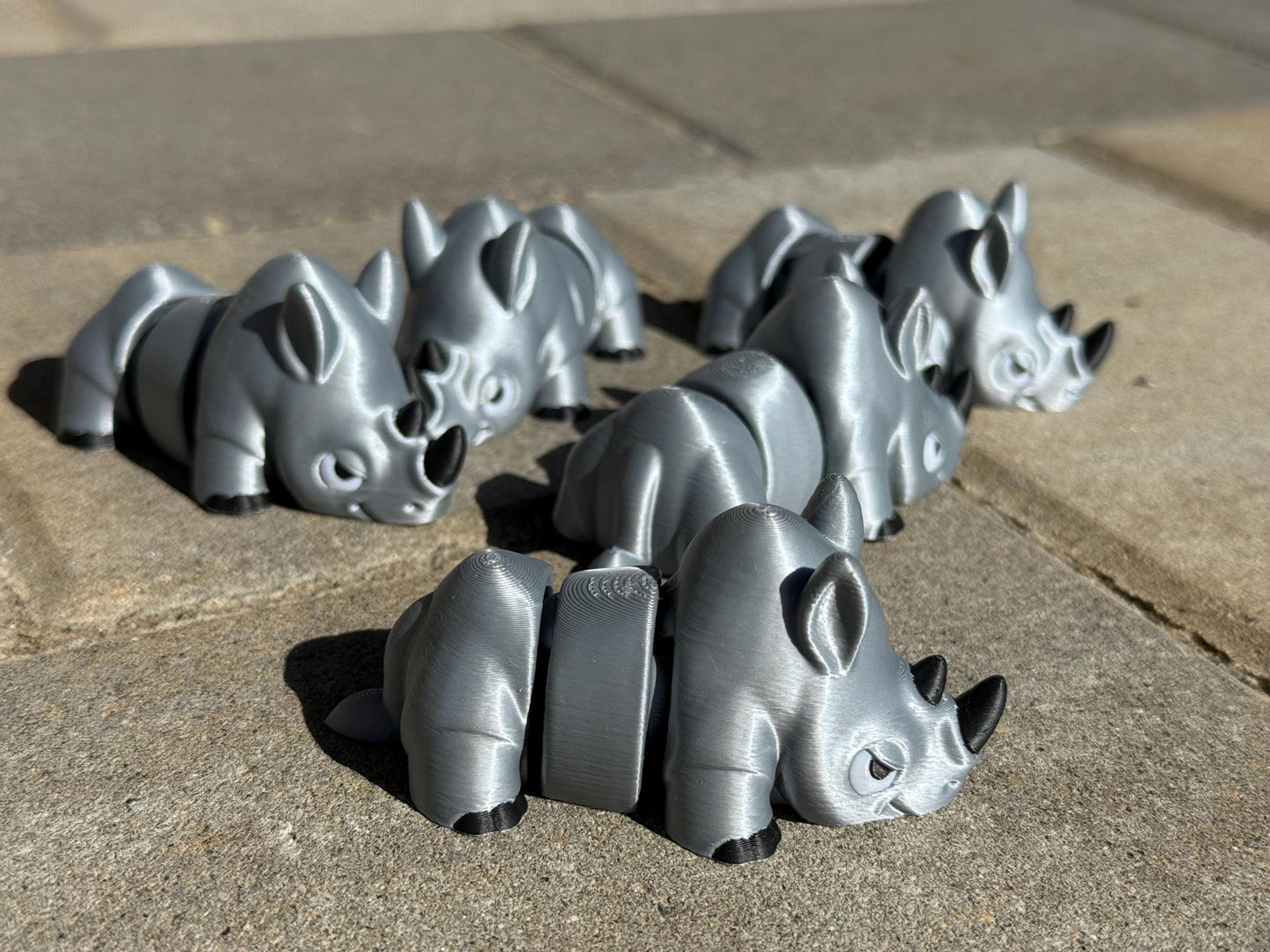 Rhino Fidget Toy 3D Printed