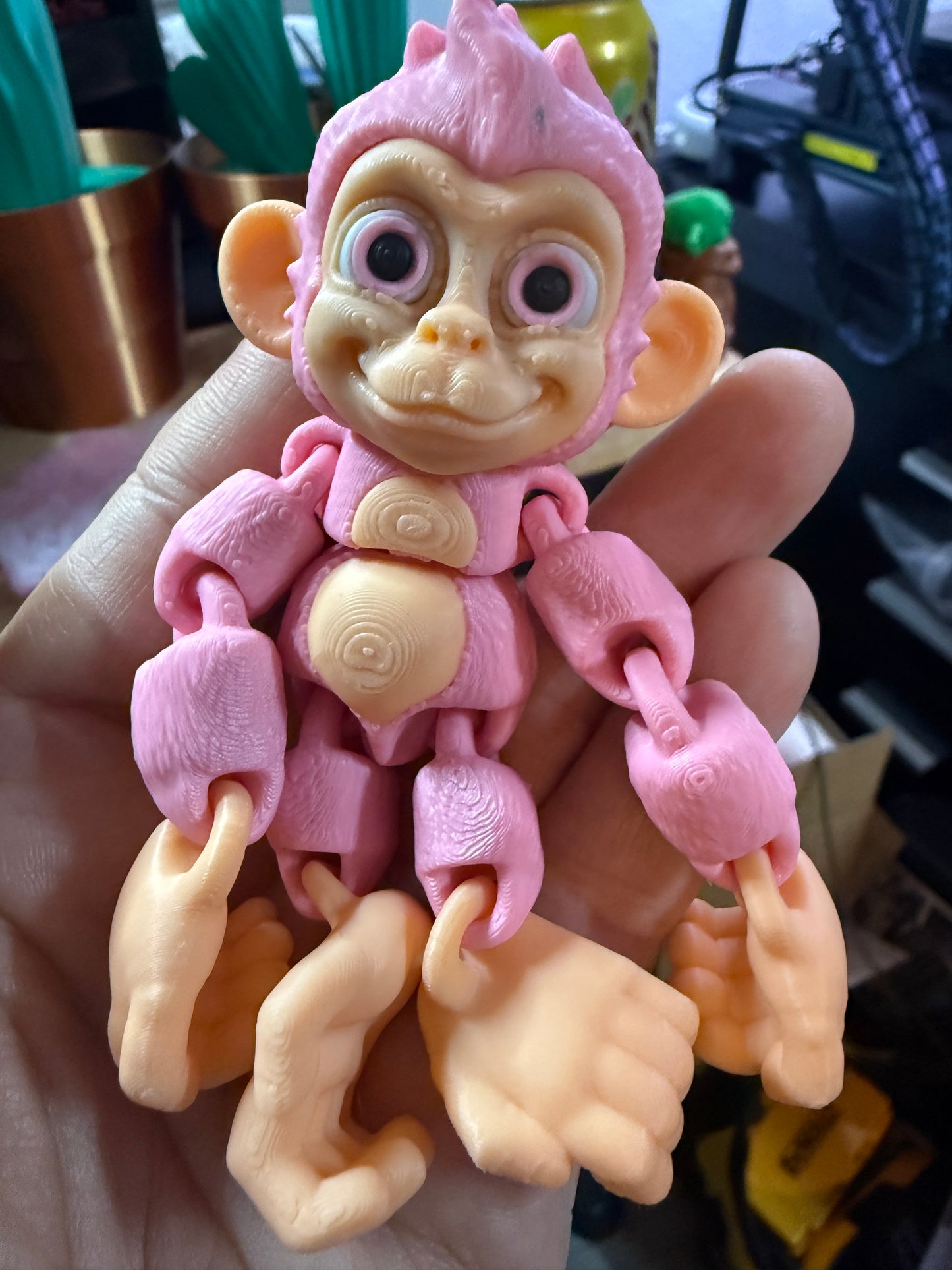 Monkey Chimpanzee Fidget Toy 3D Printed Articulating