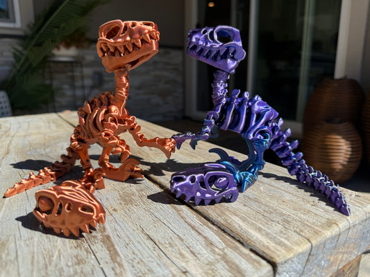 Dinosaur Raptor Skeleton 3D Printed