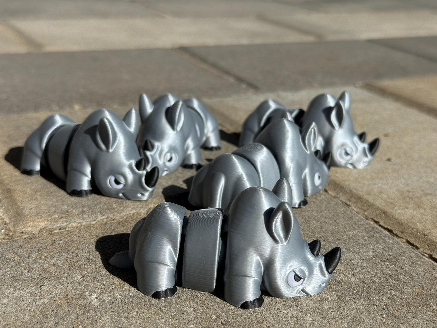 Rhino Fidget Toy 3D Printed