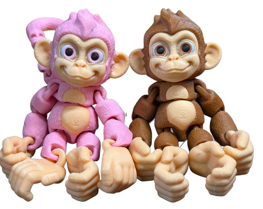 Monkey Chimpanzee Fidget Toy 3D Printed Articulating